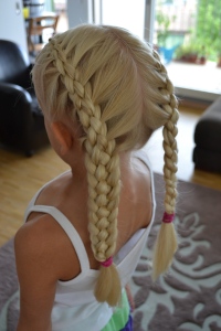 french braids made with five strands, back-to-school-hair