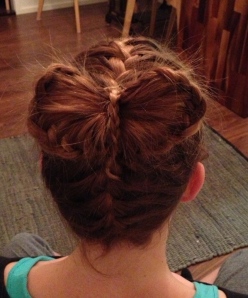 french braids into lace braid bow