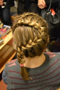 zig zag lace braid, finished with a side french braid
