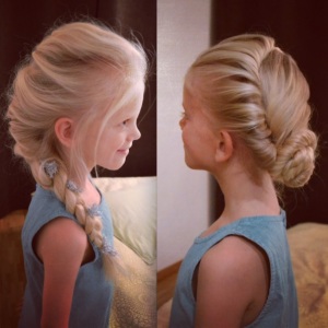 Elsa's 2 hairdos from Disney's Frozen