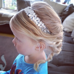 Braid inspired by young Elsa's hair in Disney's frozen