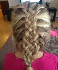 My first attempt at a 7-strand french braid