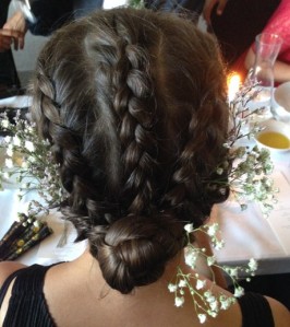 wedding hair, bridesmaids hair