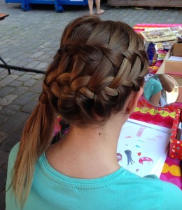 waterfall into a french braid