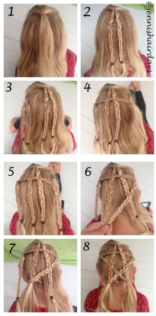 Picture tutorial. Step-by-step pictures of how to do a braided star